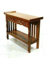 SMALL CARVED CONSOLE W/ SHELF 100CM | 30705