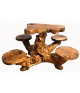TEAK 4 SEATS PICNIC TABLE 90 CM | 11211