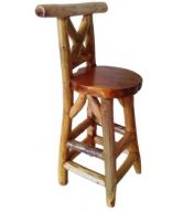TEAK BAR STOOL WITH BACK 110 CM | 10201