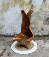 TEAK TALL LEAF BOWL 45 CM | 10513