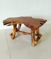 TEAK BRACED 4 LEGS COFFEE TABLE 90 CM | 11213