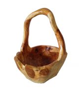 TEAK BOWL WITH HANDLE 35 CM | 10508