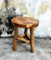 TEAK 3 LEGS STOOL 45 CM | 11101
