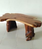 TEAK SLICED LEG LONG COFFEE TABLE 120 CM | 11223