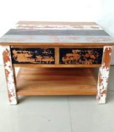 COFFEE TABLE B/W 1 DRAWER 80x80CM | 32314