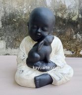 SHAOLIN WITH RABBIT 45CM | KA-SHRB