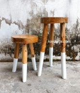 TEAK ROUND POT STAND/SIDE TABLE 50CM | 11235