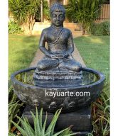 SITTING BUDDHA WITH BOWL & BASE WATER FEATURE | KA-TM09WF
