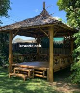 BALI HUTS (2,5x2,5)M WITH SIDES, FLOOR AND STEP | GZ/2.5x2.5RPSF&STEP*
