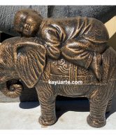 SHAOLIN SLEEPING ON ELEPHANT 40 CM | KA-SLHE