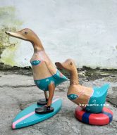 DUCK SURFERS PAINTED SET OF 2 (15, 25) CM | SUP-205
