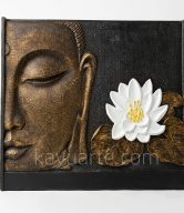 PLAQUE FACE BUDDHA LOTUS 200CM | KA-PM44