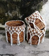 BASKET NATURAL MINILOLI BOHO SET/3