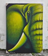 CRAFT PAINTING ELEPHANT 68 CM | SBP-110