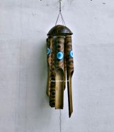 WIND CHIMES EVIL'S EYE BURNED 40 CM (MOQ. = 10 PCS) | TIM-115