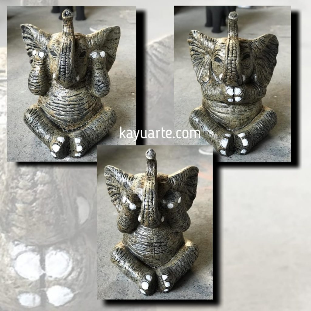ELEPHANT NO SEE, NO TALK, NO HEAR 58 CM | ELNS-ELNT-ELNH – Kayuarte