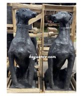 SET OF 2 DOG STATUE 60 CM | SBD60set2