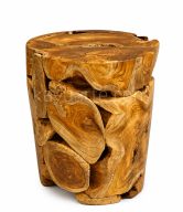 TEAK ROOT ROUND SLICE STOOL 45 CM | 11111