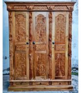 HAND CARVED 3 DOORS WARDROBE 200 CM | 32013
