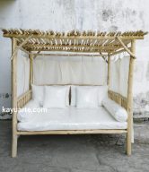 TEAK DAYBED WITH CUSHION & CURTAIN | 11701