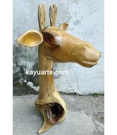 TEAK GIRAFFE HEAD 65 CM | 10861