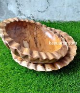 SERRATED TEAK BOWL ᴓ25 CM | 10527