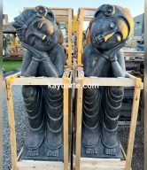 SET OF 2 DREAMING LADY STATUES 180 CM | SBDL180