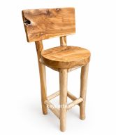 TEAK BAR STOOL WITH BACKREST 110 CM | 10207