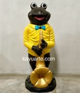 STANDING FROG WITH TRUMPET 100 CM | SBKT100