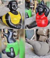 SET OF 4 BALLET/YOGA STATUE 60 CM | SBAL60Set4