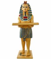 EGYPTIAN PHARAOH SERVANT STATUE WITH TRAY 125 CM | KA-FA06