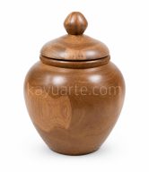 TEAK WOOD JAR 25 CM | 10878