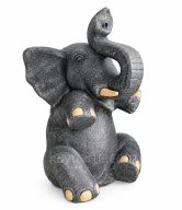 SITTING ELEPHANT TRUNK UP 80 CM | SBEU80